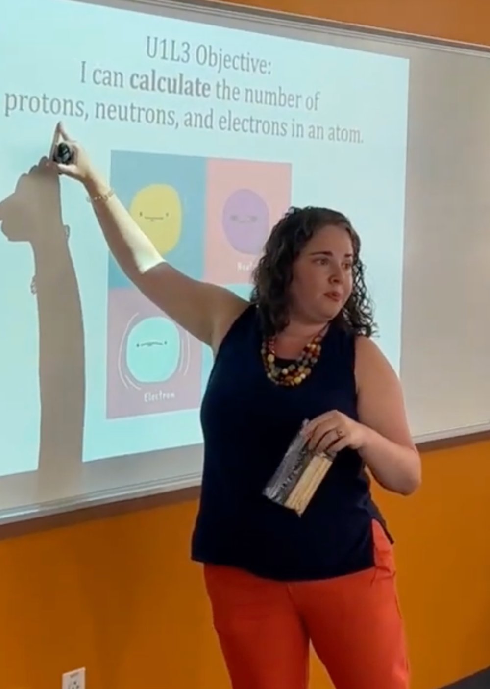 Liza teaching chemistry